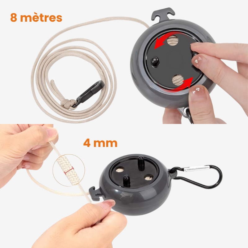 Corde à Linge Rétractable