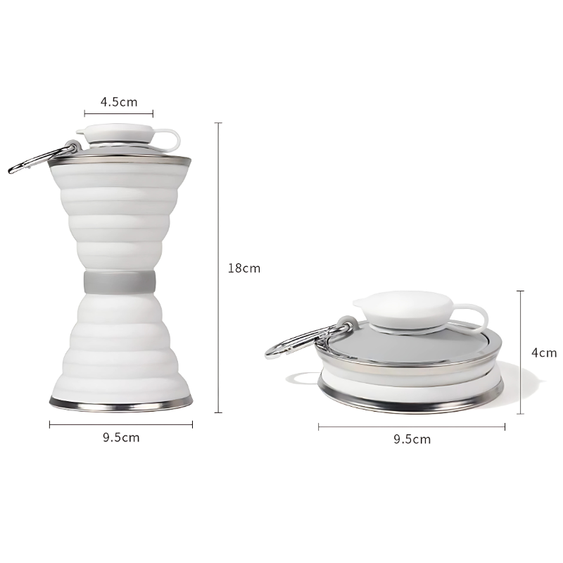Gourde Pliable 500ML mesures