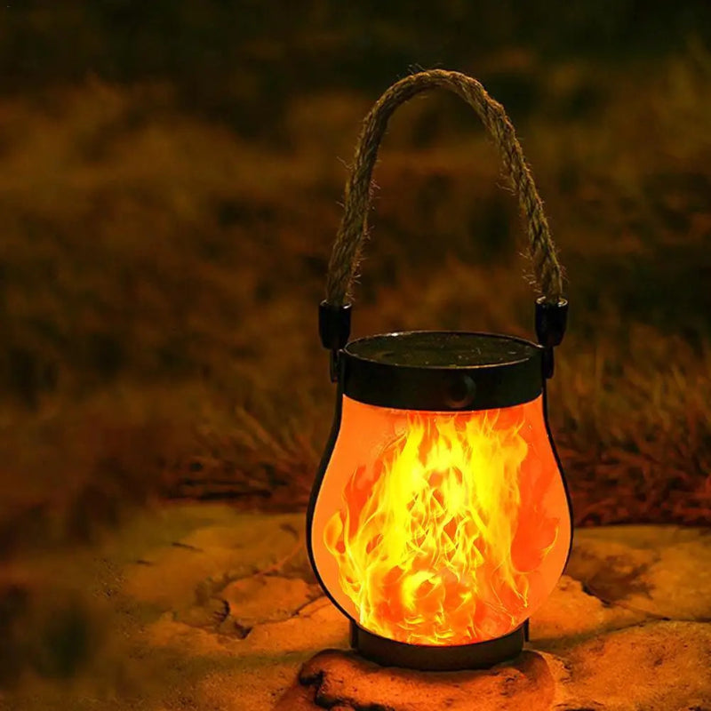 Lanterne Solaire Flamme LED ambiance
