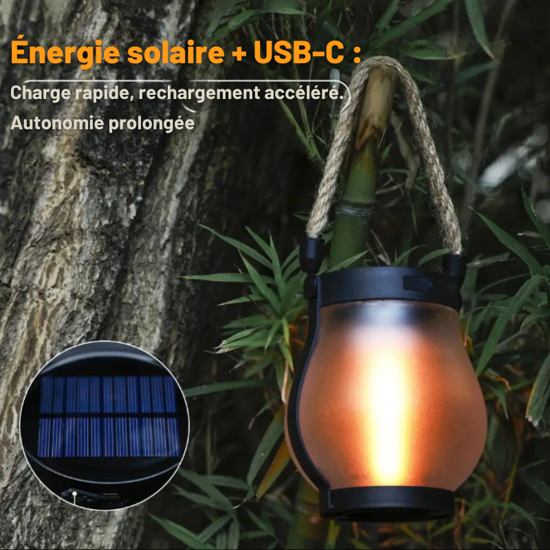 Lanterne Solaire Flamme LED énergie