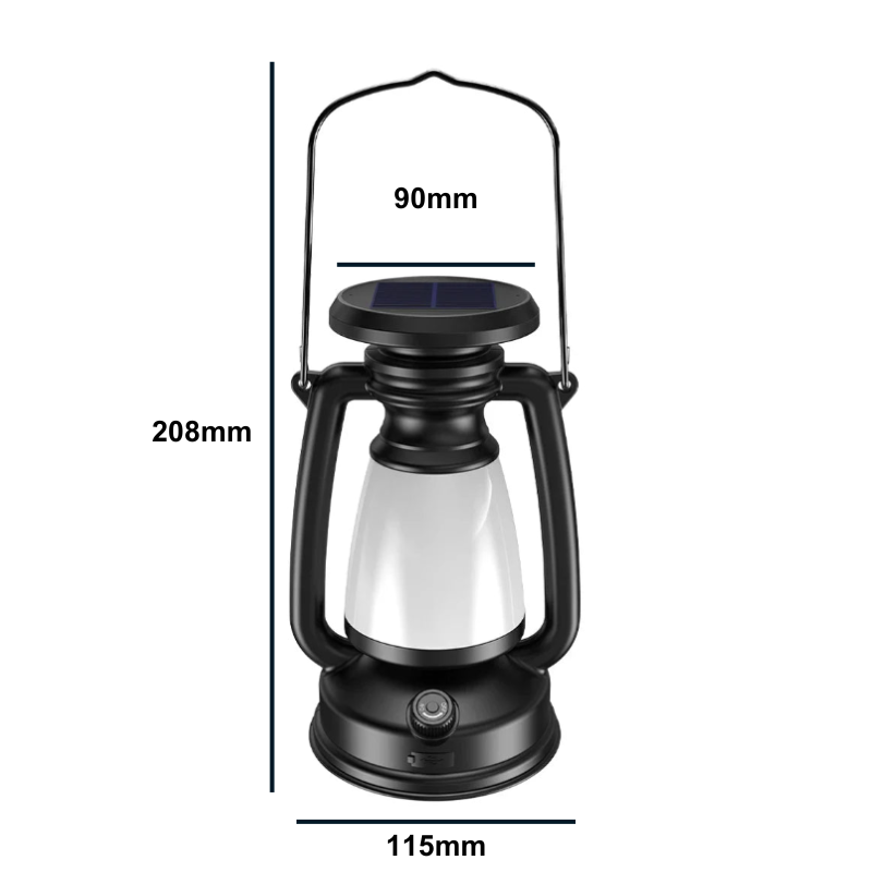 Lanterne Solaire Rétro LED mesure
