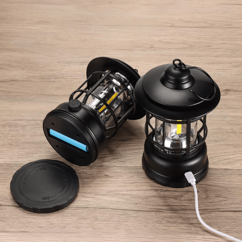 Lanterne de Camping Rétro à pile rechargeable