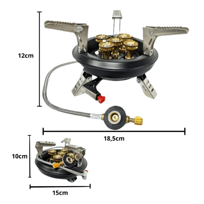 Réchaud à Gaz Camping mesure