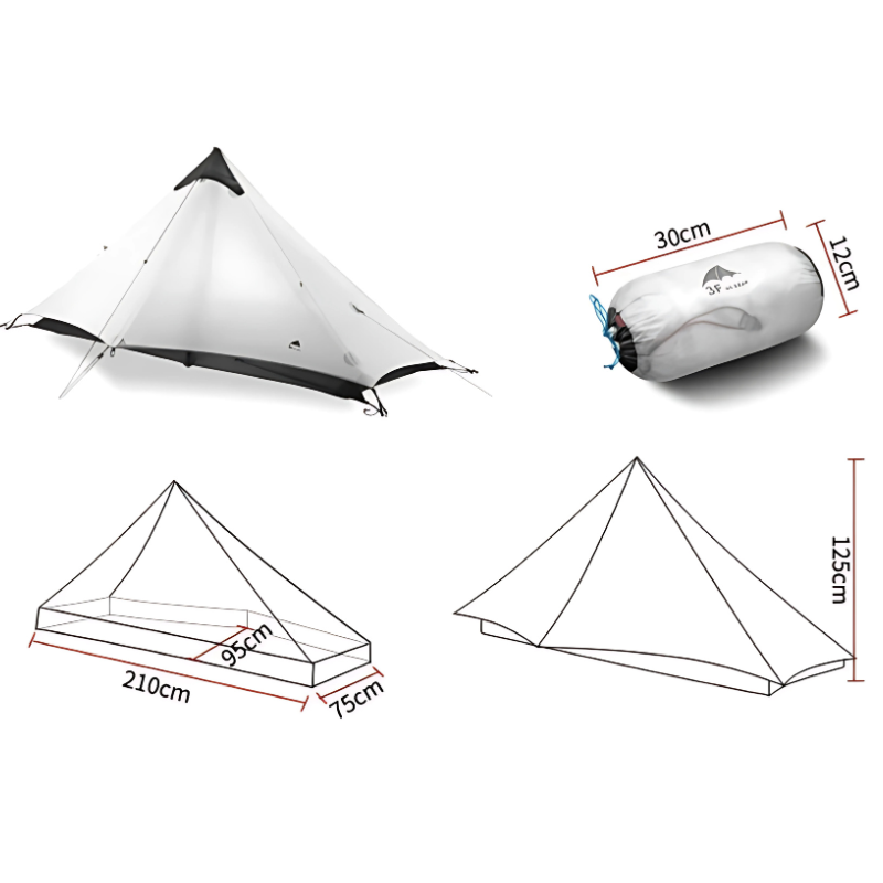 Tente Tarp 1 Place mesures