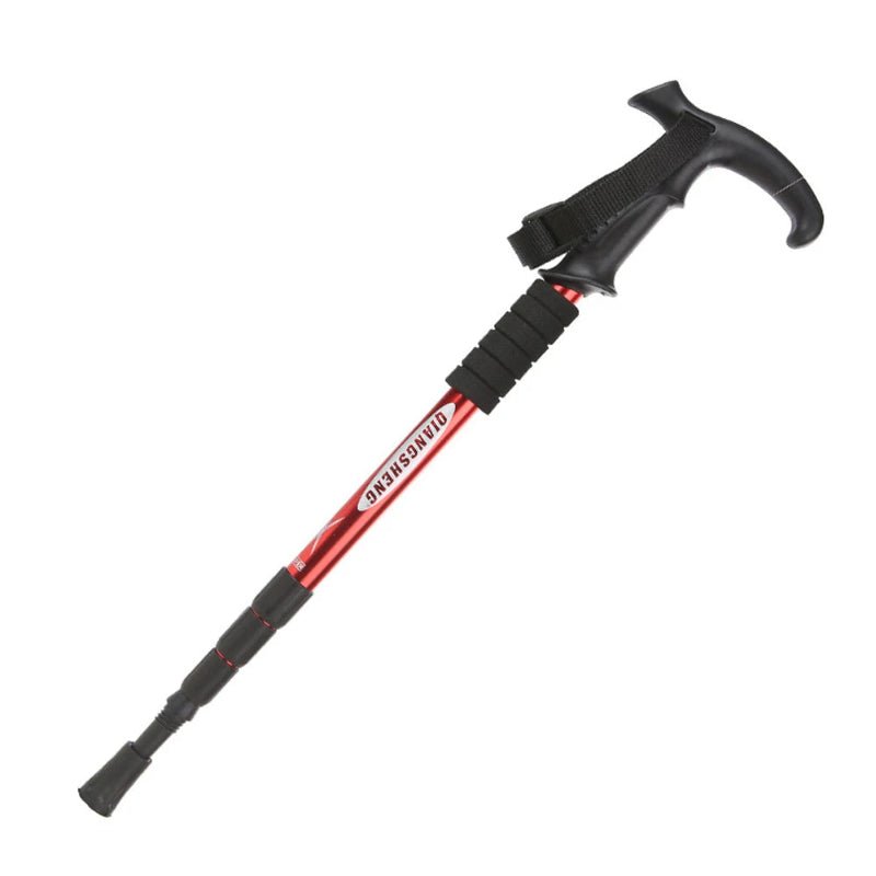 Bâton de Marche Rétractable rouge