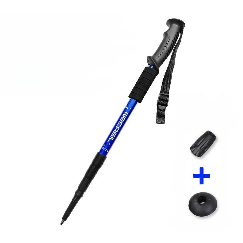 Bâton de Trekking Télescopique en Aluminium bleu