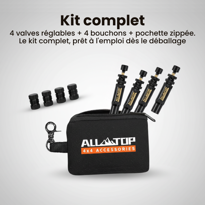 Kit 4 Valves de Dégonflage Auto-Stop