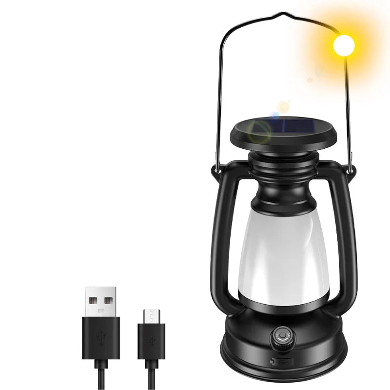 Lanterne Solaire Rétro LED rechargeable