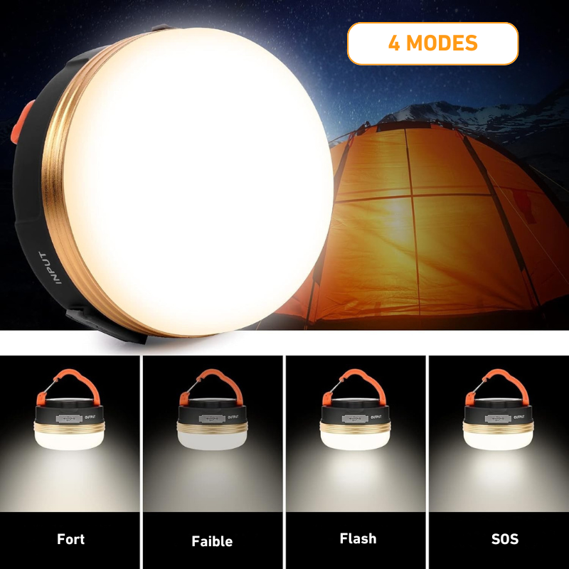 Lanterne de Bivouac 4 modes d'éclairage