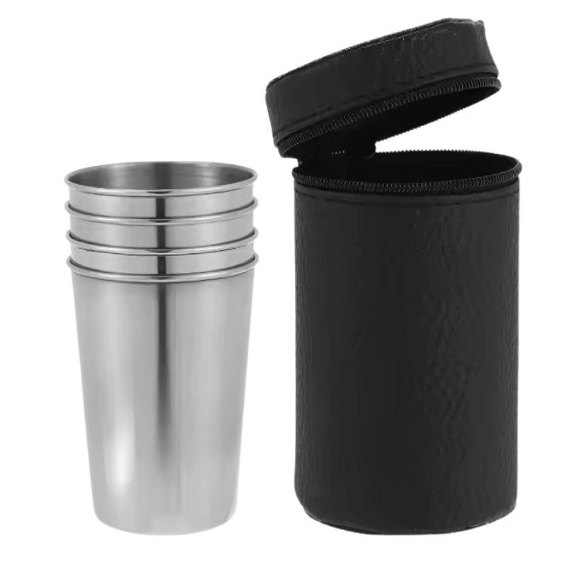 Set of 4 Stainless Steel Cups