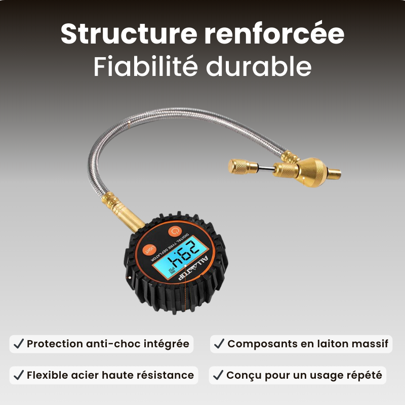 Digital Pressure Gauge with Integrated Deflator – 15 BAR