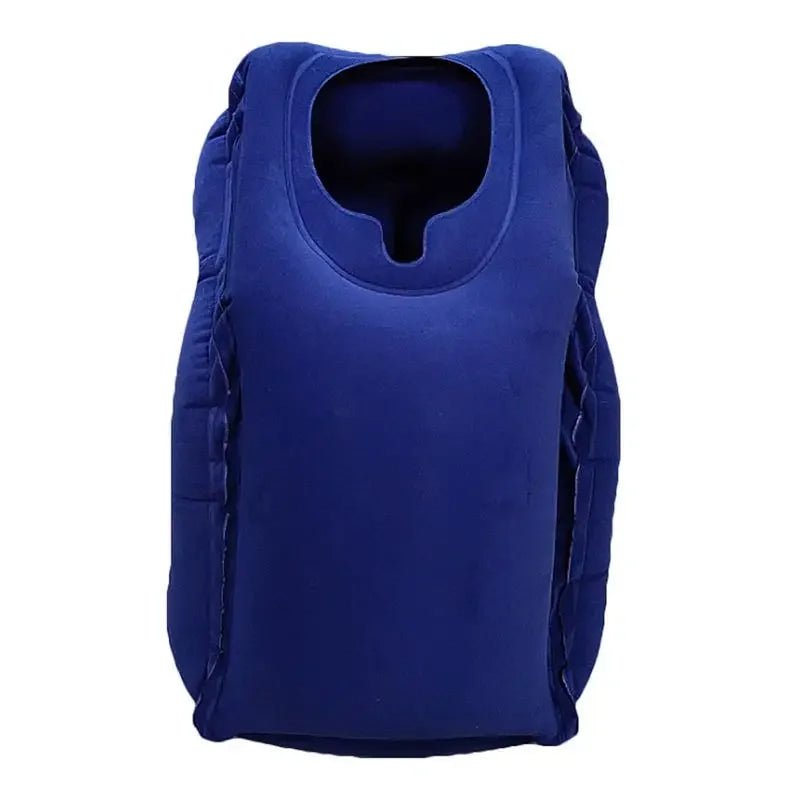 Oreiller Gonflable de Voyage bleu