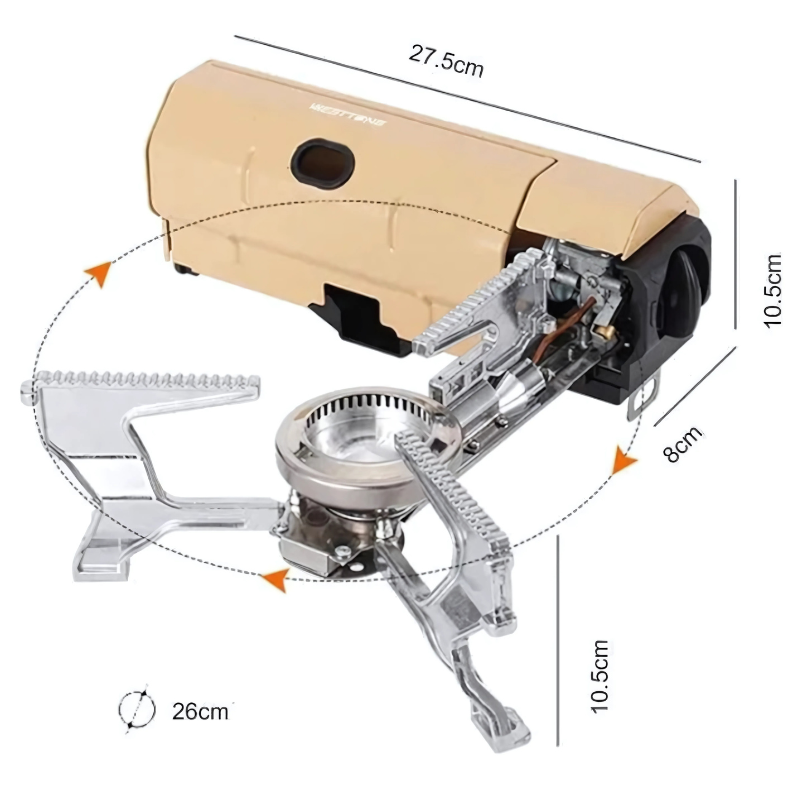 Réchaud de Camping Pliable mesure
