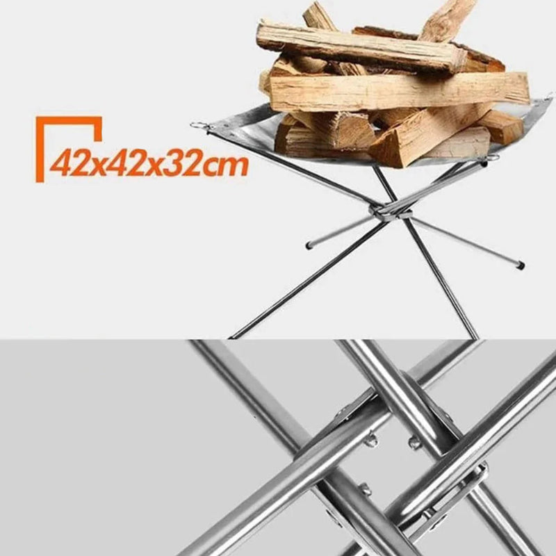Folding Fire Pit for Wood Fire