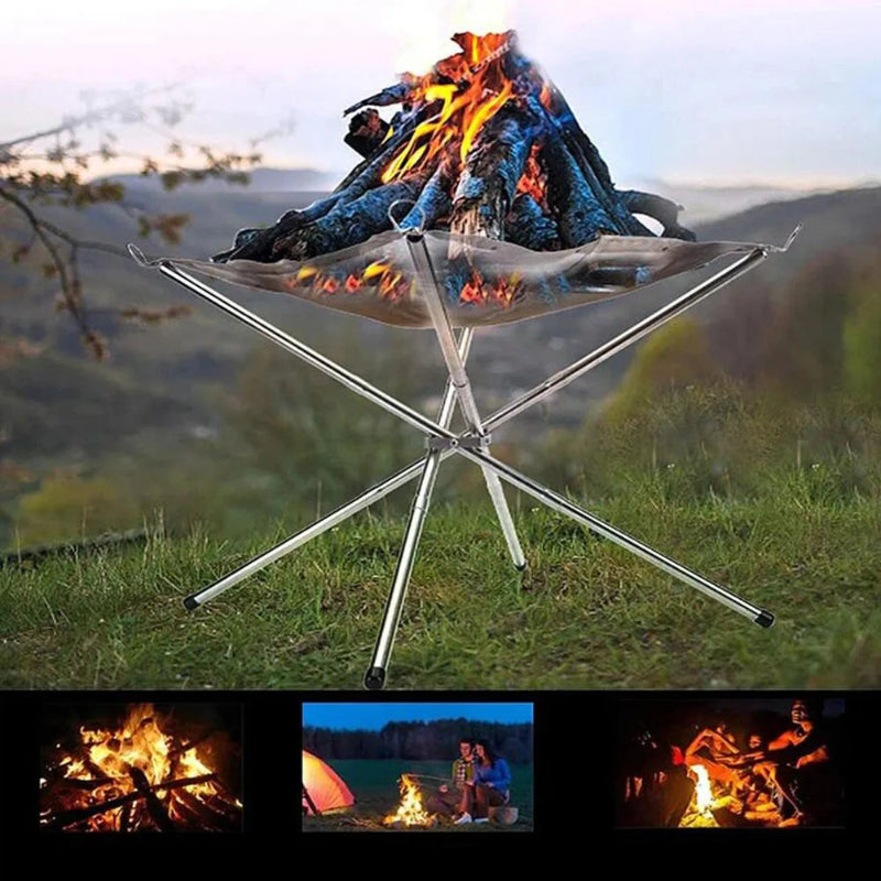 Folding Fire Pit for Wood Fire
