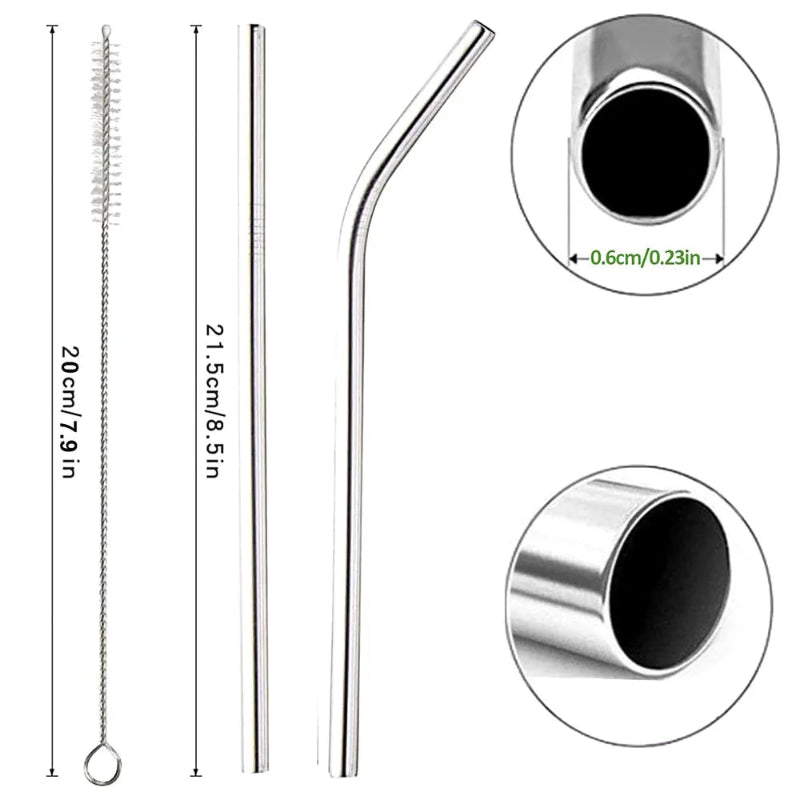 Pailles Inox Réutilisables